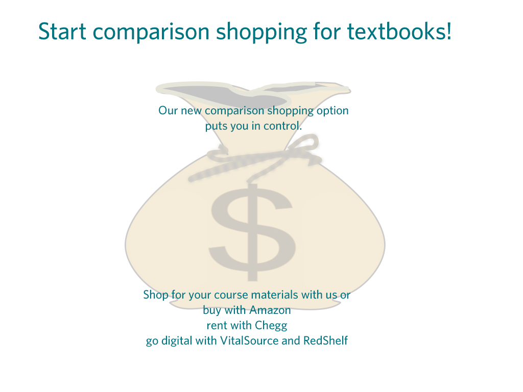 Use the bookstore website to compare prices.