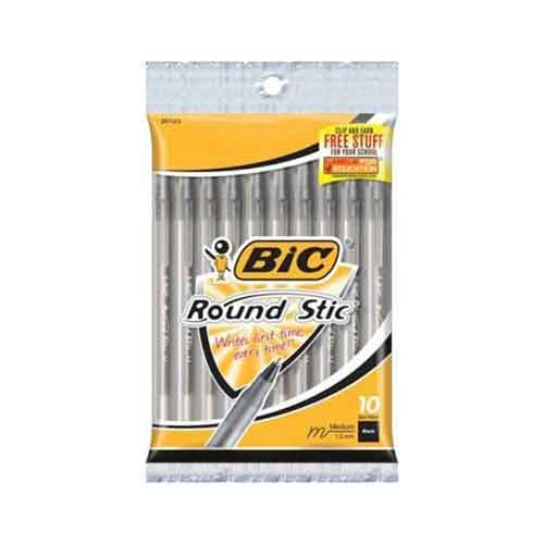 10 Pack Round Stick Bic Black (SKU 1002754713)