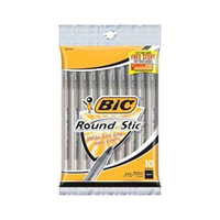 10 Pack Round Stick Bic Black