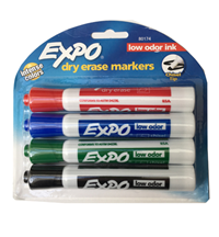 Dry Erase Markers Colors 4 Pk Expo