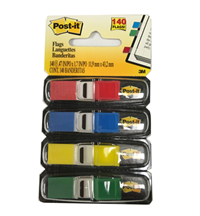 Image of Post It Small Flags- Asst Colors- 4Pk