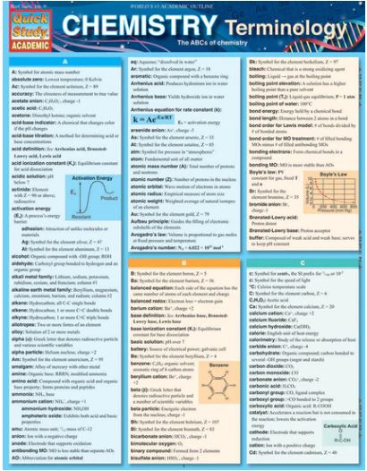 Chart Chem Terminology