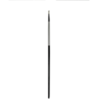 Brush Flat Black Silver Long Handle