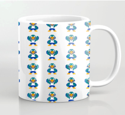 8Bit Swoop Pattern Mug - main view