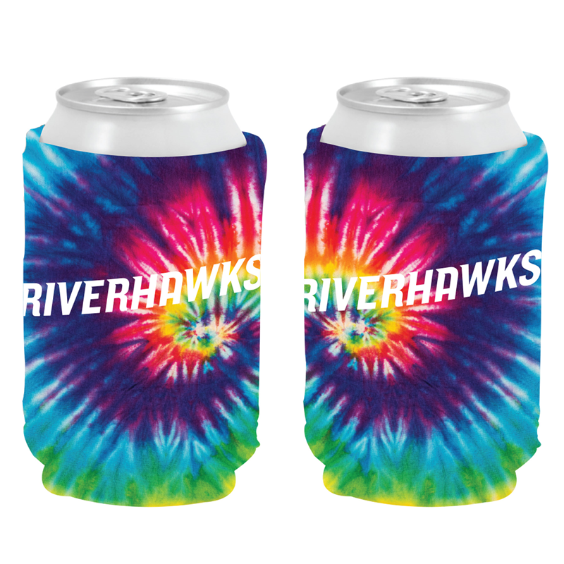 Riverhawks Tiedye Koozie (SKU 1087602210) Riverhawks Tiedye Koozie - main view