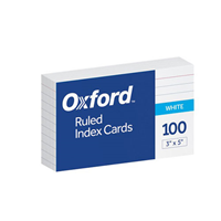  Oxford Ruled Index Cards 3X5