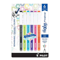 Frixion Fineliner Asst. 6Pk