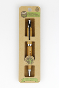 Onyx & Green Bamboo Gel Pen