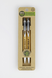 Onyx & Green Bamboo Pen/Pencil Set