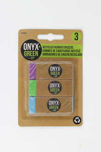 Onyx & Green Recycled Erasers