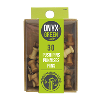 Onyx & Green Bamboo Pushpins