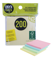 Onyx & Green Recycled Sticky Notes