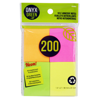 Onyx & Green Mini Neon Sticky Notes