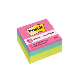 Image of Post It Memo Cube, 3X3, Bright