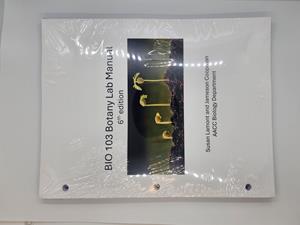 Image of Bio 103 Botany Lab Manual, Upd Fall 2025