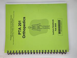 Image of Pta 201 Lecture Notebook, Fall 2025