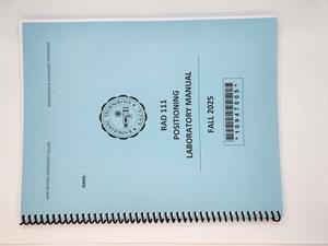 Image of Rad 111 Positioning Laboratory Manual