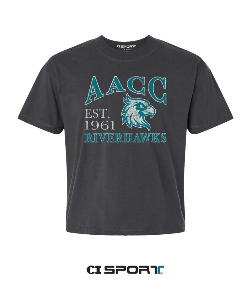 AACC Riverhawks Boxy Tee- Unisex (SKU 1095683081) AACC Riverhawks Boxy Tee- Unisex - main view