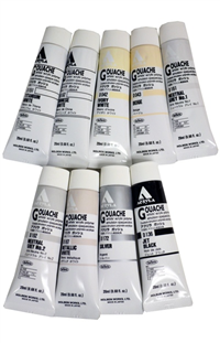 Gouache Paints Blacks & Whites