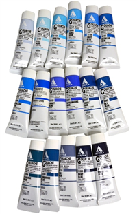 Gouache Paints Blues