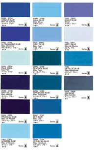 Image of GOUACHE PAINTS BLUES -  1