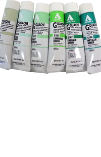 Image of GOUACHE PAINTS GREENS -  2