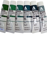 Image of GOUACHE PAINTS GREENS -  3