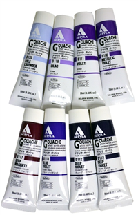 Gouache Paints Purples