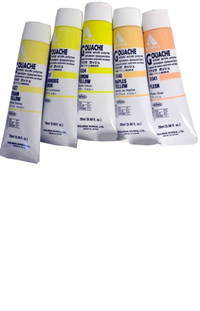 Image of Artist's acrylic polymer emulsion opaque colors. All YELLOW hues! Available in Cream Yellow, Luminous Yellow, Lemon Yellow, Napl -  1
