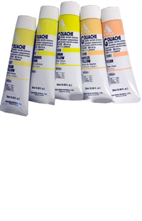 Artist's acrylic polymer emulsion opaque colors. All YELLOW hues! Available in Cream Yellow, Luminous Yellow, Lemon Yellow, Napl