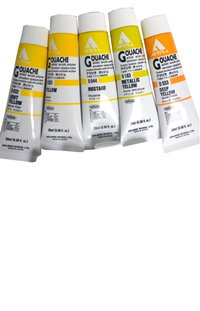 Image of Artist's acrylic polymer emulsion opaque colors. All YELLOW hues! Available in Cream Yellow, Luminous Yellow, Lemon Yellow, Napl -  2