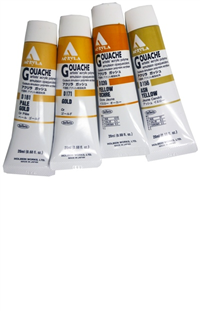 Artist's acrylic polymer emulsion opaque colors. All YELLOW hues! Available in Cream Yellow, Luminous Yellow, Lemon Yellow, Napl