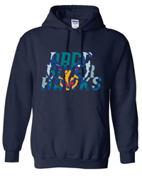 AACC Riverhawk Face Hoodie-Navy