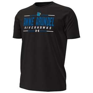 RIVERHAWKS PERFORMANCE COTTON TEE -  black