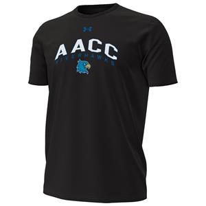 Image of UA RIVERHAWKS PERFORMANCE COTTON TEE -  black
